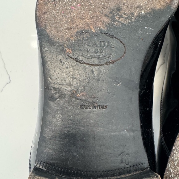 Men’s Prada Black Patent Leather Oxford Shoes- Men’s 10 - Picture 10 of 12